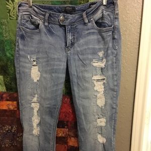 Silver Boyfriend Jeans